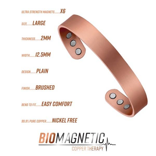 Plain Copper Therapy Bracelet L1 Copper Info