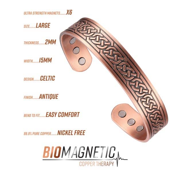 Knotted Copper Therapy Bracelet L4 Copper Info