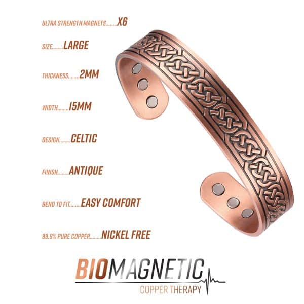 Knotted Copper Therapy Bracelet L5 Copper Info