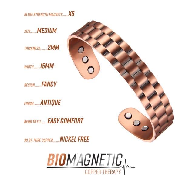 Link Copper Therapy Bracelet M17 Copper Info