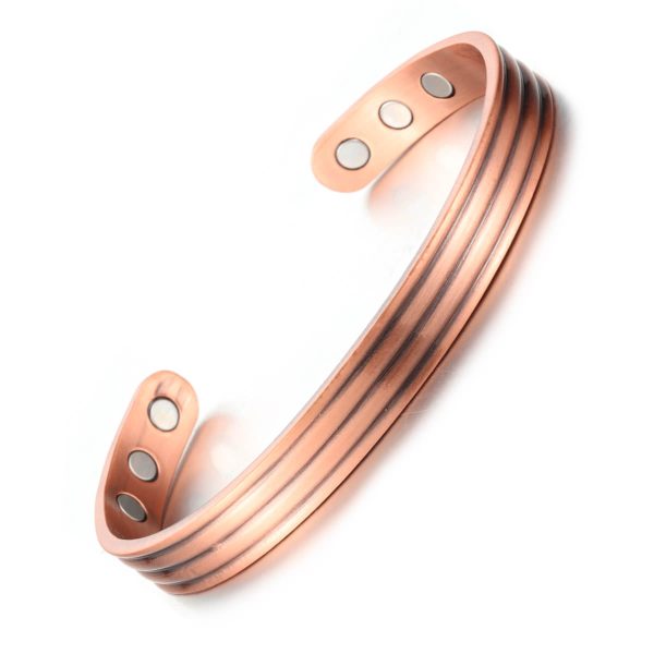 Banded Copper Therapy Bracelet with 6 Neodymium Magnets - Magnetic therapy