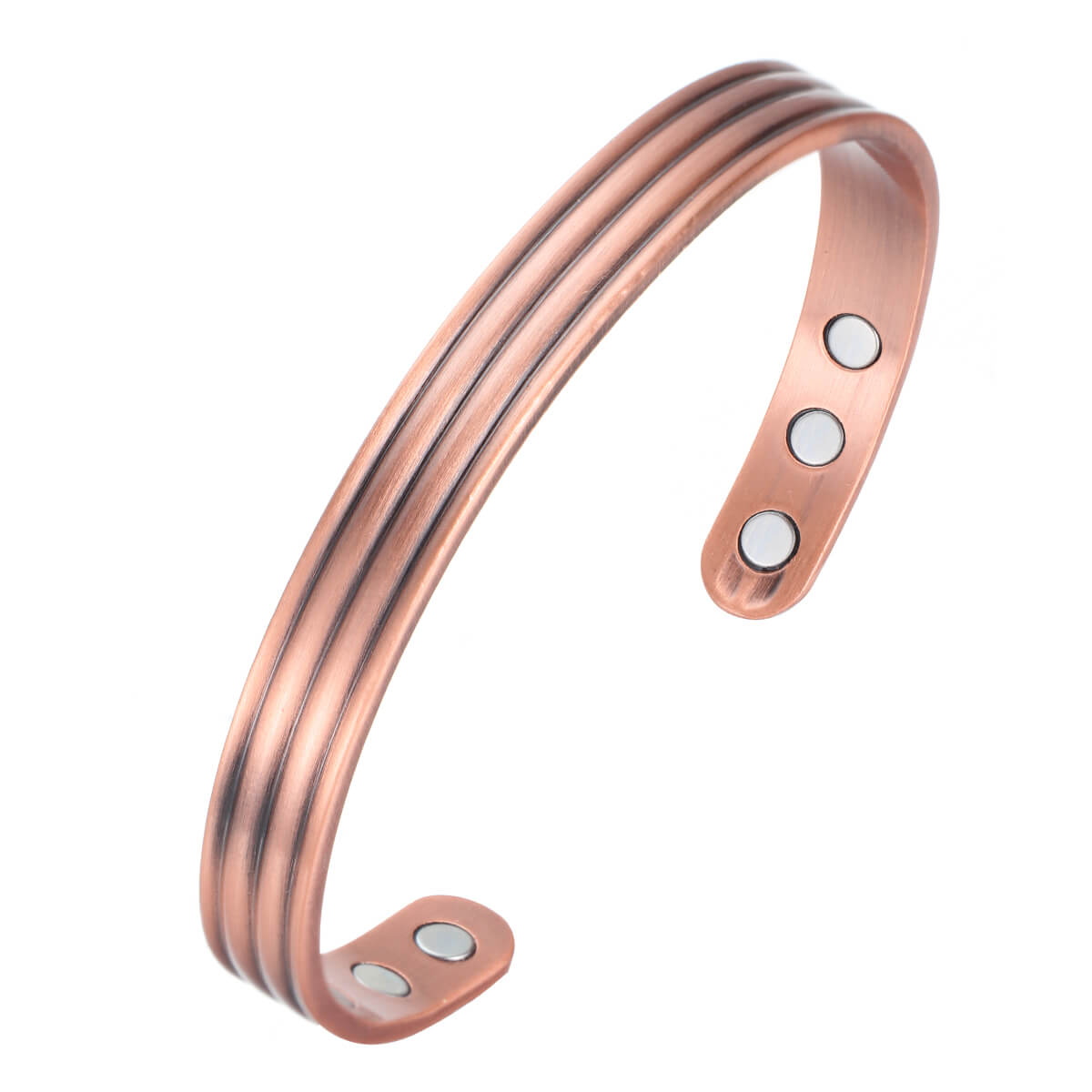 Banded Copper Therapy Bracelet with 6 Neodymium Magnets - Magnetic therapy