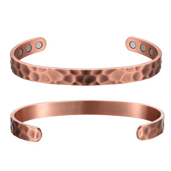 Hammered Copper Therapy Bracelet - Copper Magnetic Therapy