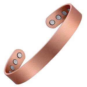Plain Copper therapy bracelet with 6 magnets - Magnetic therapy