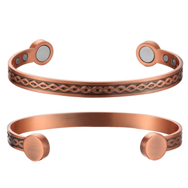 Helix Copper Therapy Bracelet with 6 Neodymium Magnets - Magnetic therapy - Image 4