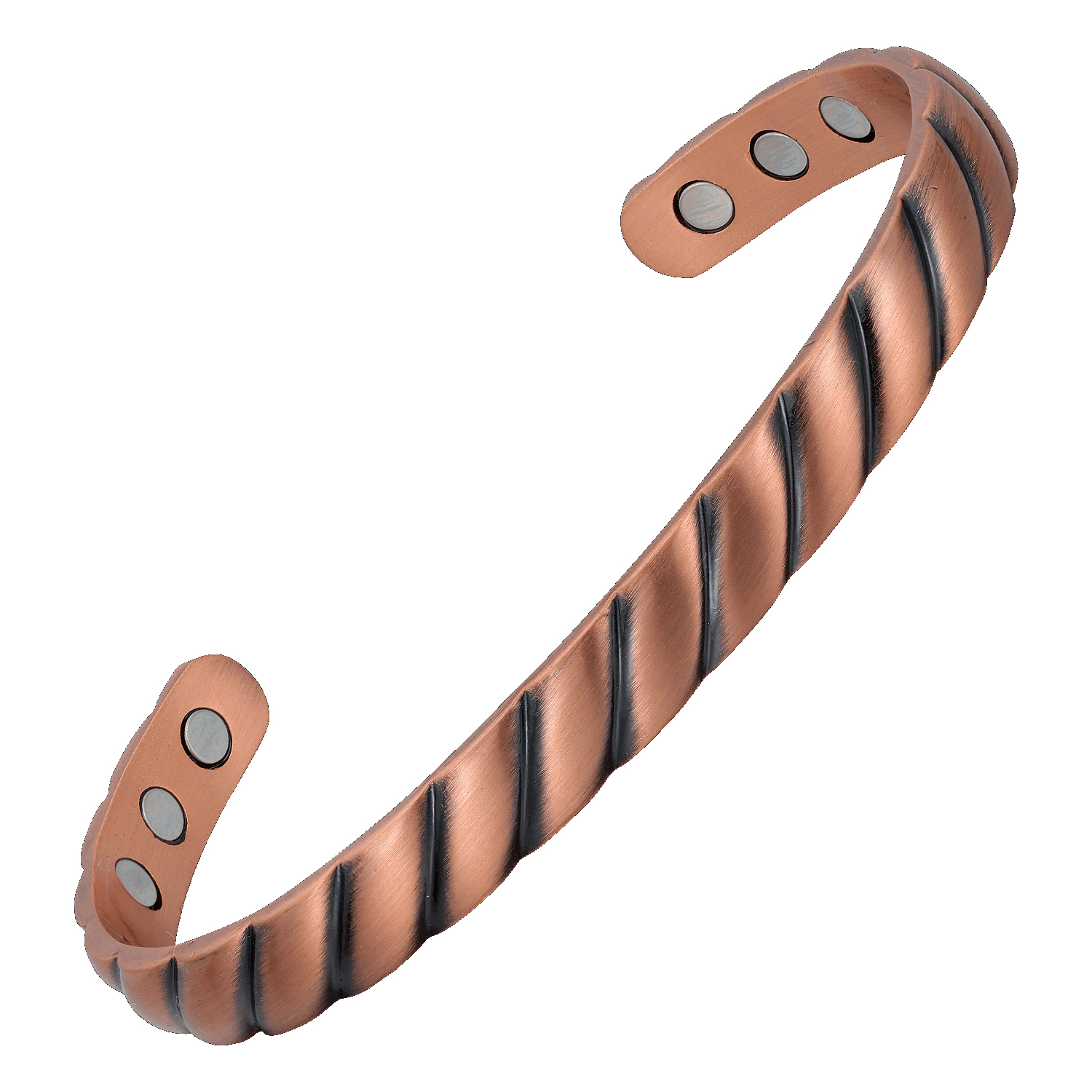 Rope Copper Therapy Bracelet with 6 Neodymium Magnets - Magnetic therapy